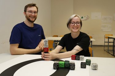 Die beiden Coaches Julian Rössler und Annika Wiedmann (Foto: Helmut Pfeifer).