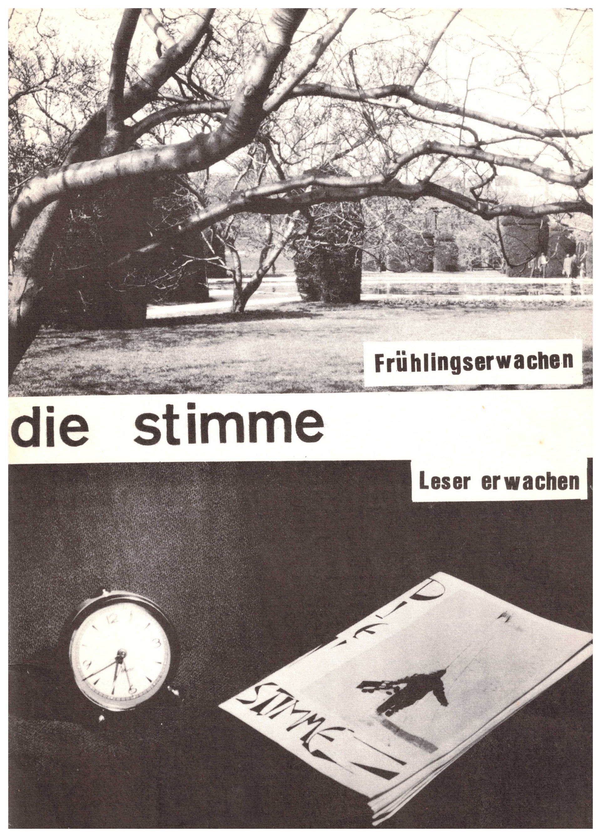 Die Schülerzeitung "Die Stimme" mit Leserbriefen (frühe 60er Jahre)