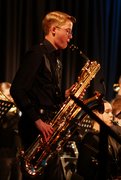Ben Förderer hatte im Stück "Blues Bari Pie" ein tolles Solo mit dem Bariton-Saxophon.